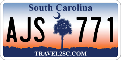 SC license plate AJS771