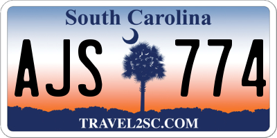 SC license plate AJS774