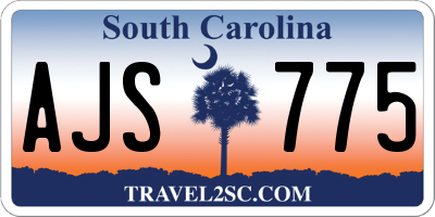 SC license plate AJS775