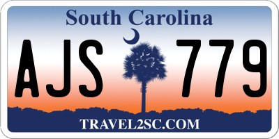 SC license plate AJS779