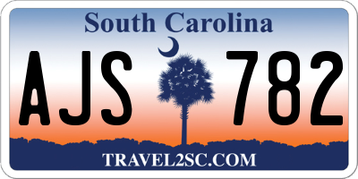 SC license plate AJS782