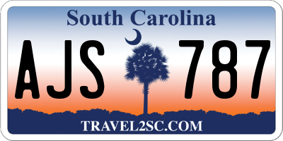 SC license plate AJS787