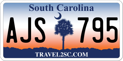 SC license plate AJS795