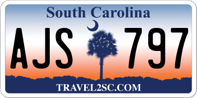 SC license plate AJS797