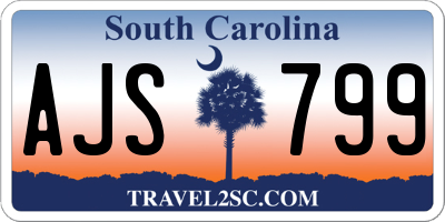 SC license plate AJS799