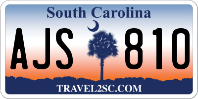SC license plate AJS810