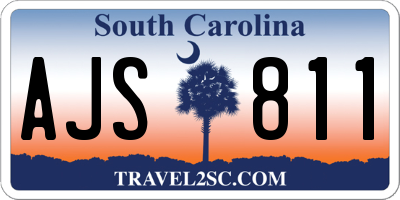 SC license plate AJS811