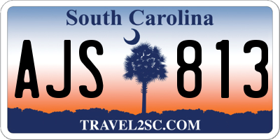 SC license plate AJS813