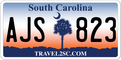 SC license plate AJS823