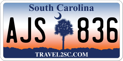 SC license plate AJS836