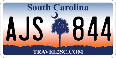SC license plate AJS844