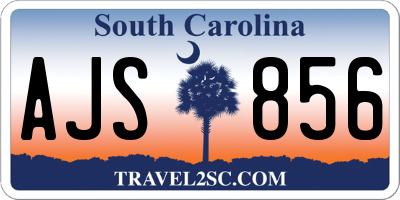SC license plate AJS856