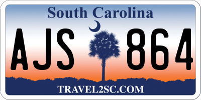 SC license plate AJS864