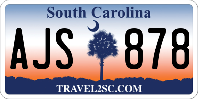 SC license plate AJS878