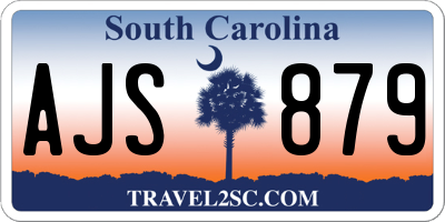 SC license plate AJS879