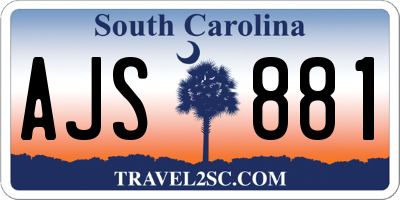 SC license plate AJS881