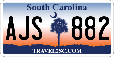 SC license plate AJS882