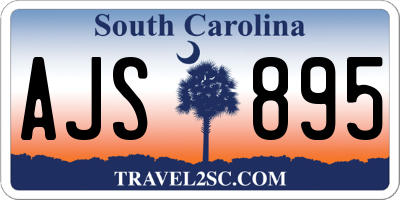 SC license plate AJS895
