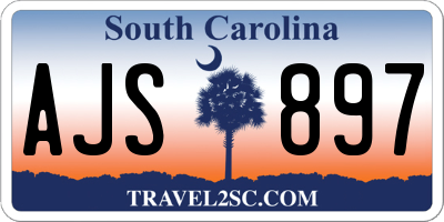 SC license plate AJS897