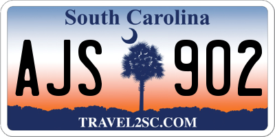 SC license plate AJS902