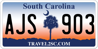 SC license plate AJS903