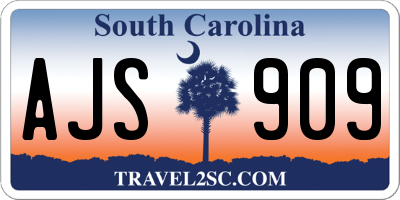 SC license plate AJS909