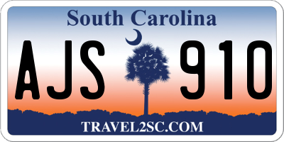SC license plate AJS910