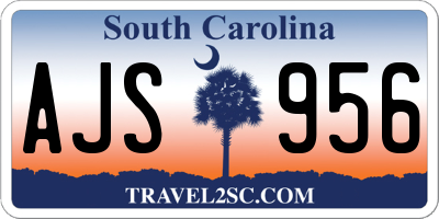 SC license plate AJS956