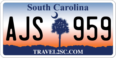 SC license plate AJS959