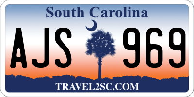 SC license plate AJS969