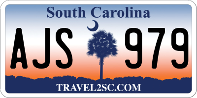 SC license plate AJS979