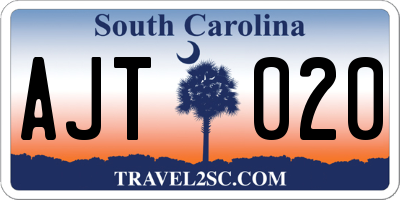 SC license plate AJT020