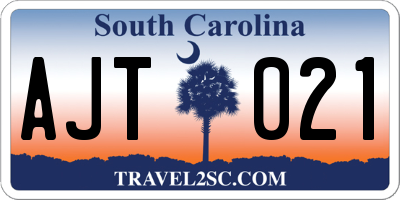 SC license plate AJT021