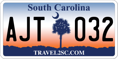 SC license plate AJT032