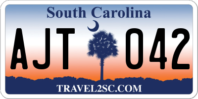 SC license plate AJT042