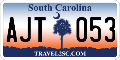 SC license plate AJT053