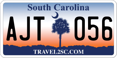 SC license plate AJT056