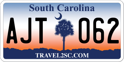 SC license plate AJT062
