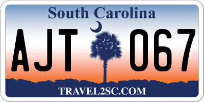 SC license plate AJT067