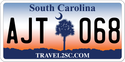 SC license plate AJT068