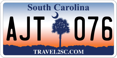 SC license plate AJT076