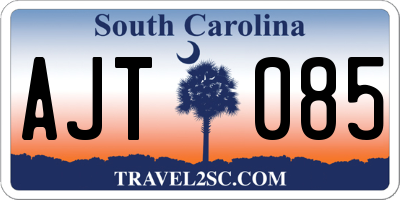 SC license plate AJT085