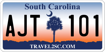 SC license plate AJT101