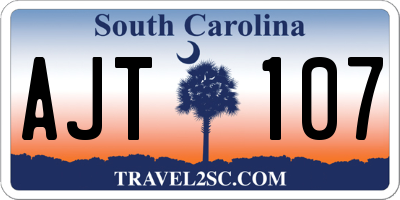 SC license plate AJT107