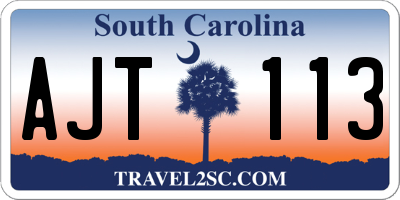SC license plate AJT113