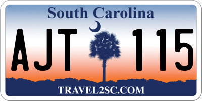 SC license plate AJT115