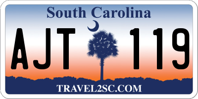 SC license plate AJT119