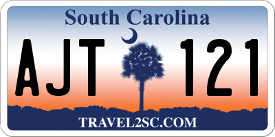 SC license plate AJT121