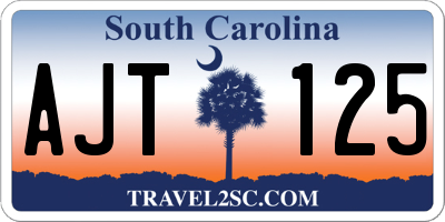 SC license plate AJT125