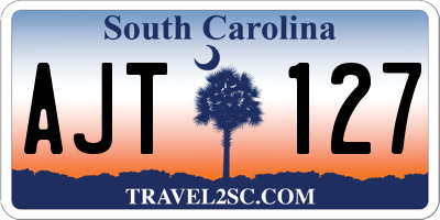 SC license plate AJT127